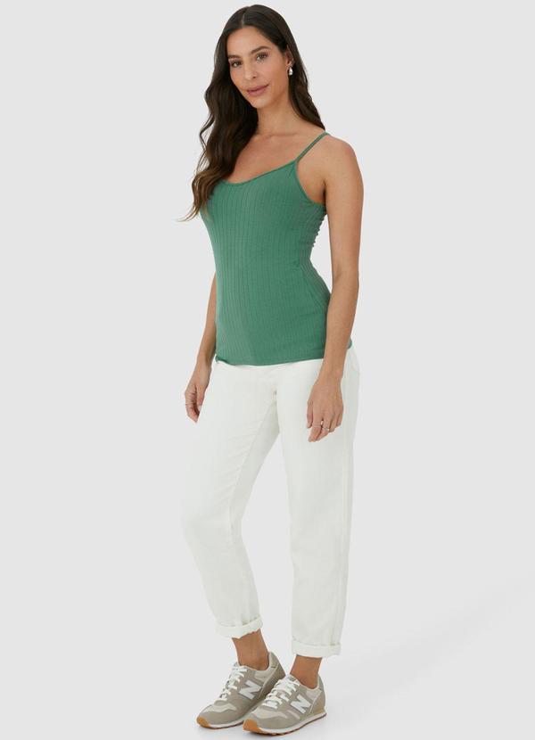 Malwee - Blusa Canelada Decote V Verde 4