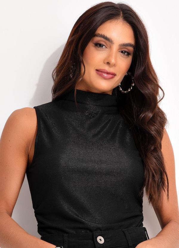 Colcci - Blusa Canelada Preto