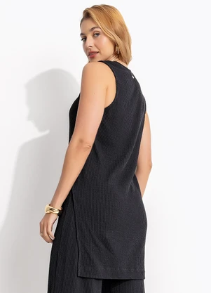 Colcci - Blusa Canelada Preto - COLCCI