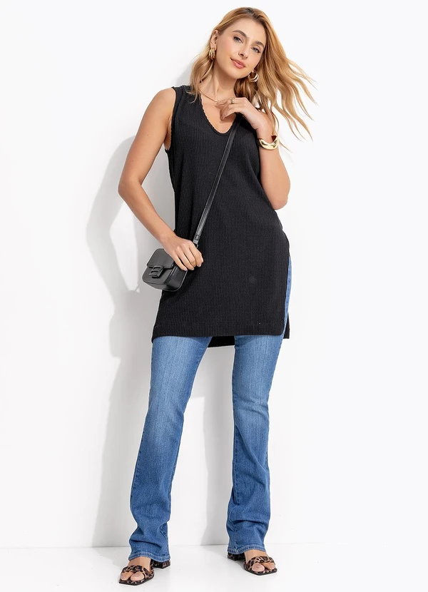 Colcci - Blusa Canelada Preto 6