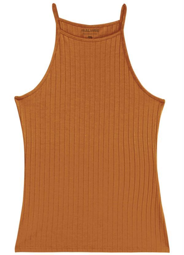 Malwee - Blusa Caramelo Cavada Canelada