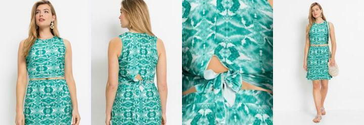 Blusa com Amarrao nas Costas tnico Verde