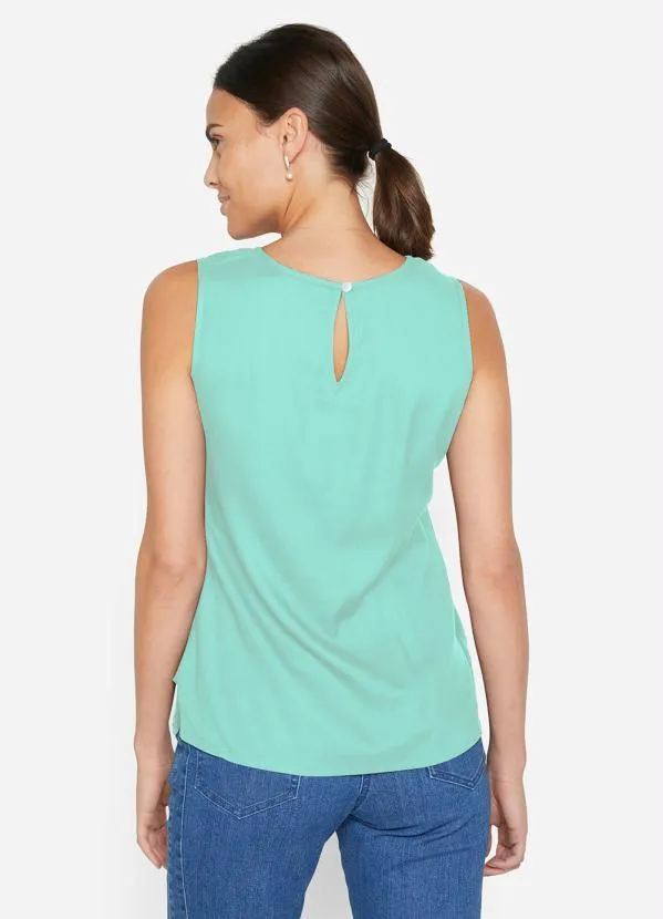 Queima Estoque - Blusa com Gota e Amarração Verde Água 2