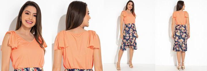 Blusa Coral em Malha