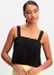 Essendi - Blusa Cropped Feminina Vermelho - variação: Preto