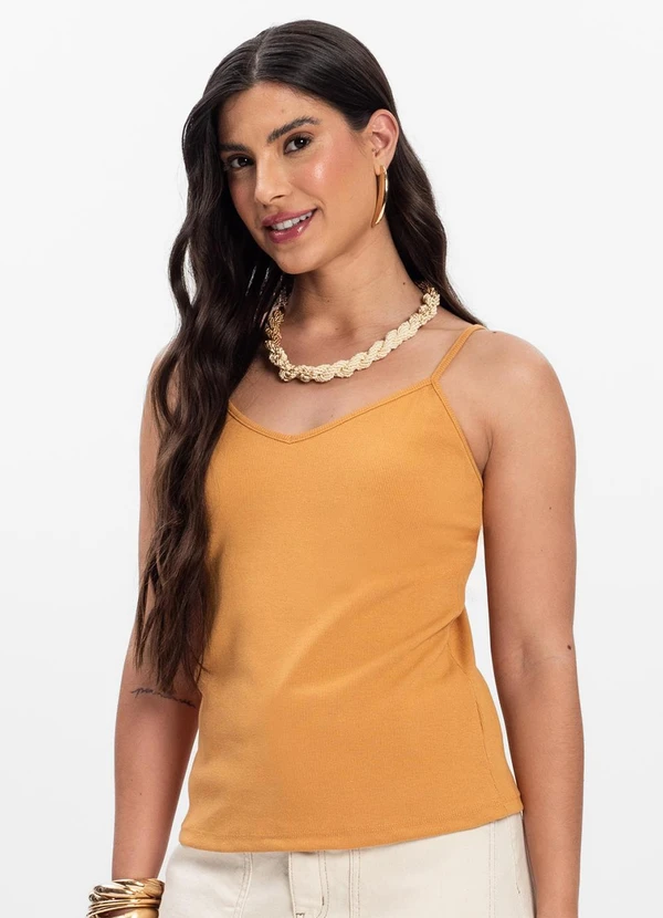 Infinita Cor - Blusa de Alça Amarelo
