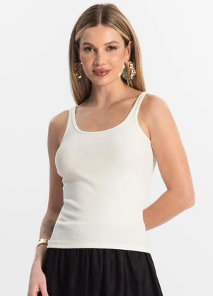Rovitex - Blusa de Alca Básica Feminina Bege - ROVITEX