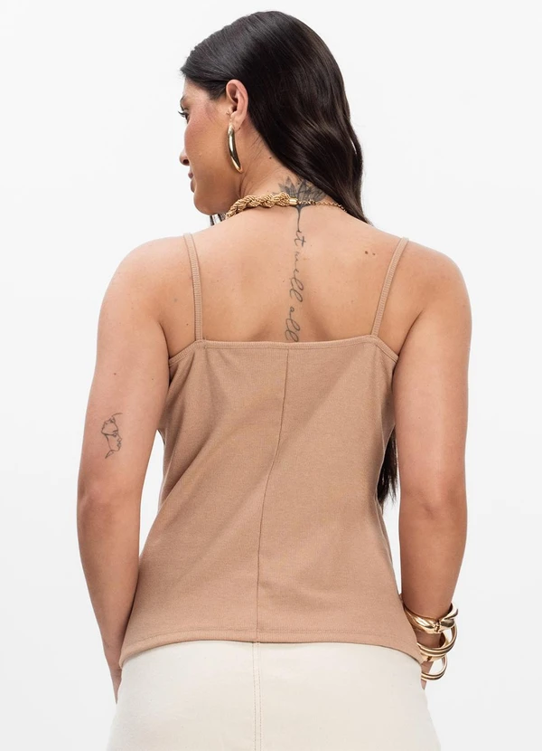 Infinita Cor - Blusa de Alça Bege 2