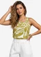 Infinita Cor - Blusa de Alca Verde - variação: Bege