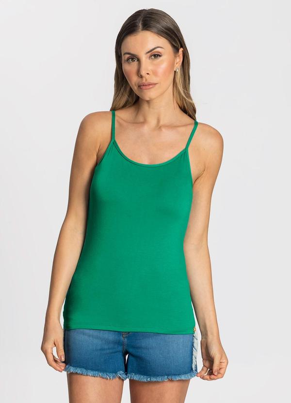 Rovitex - Blusa de Alça Feminina Básica Verde