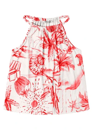 Endless - Blusa de Alça Feminina em Meia Malha Laranja - ENDLESS