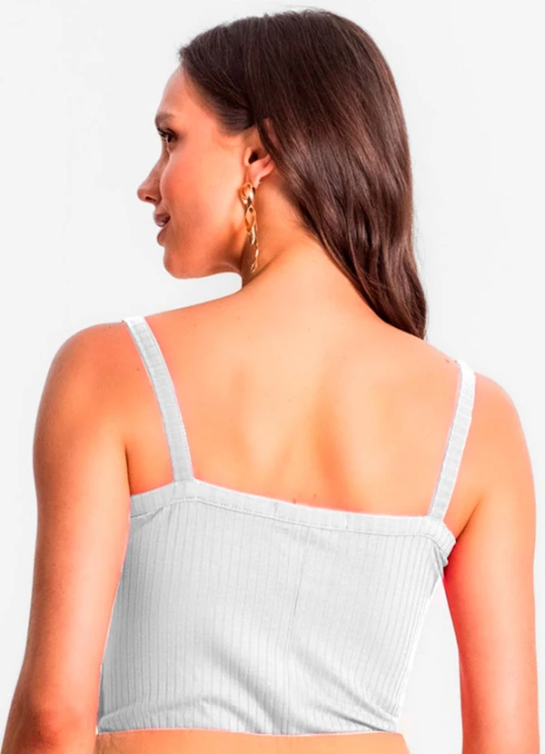 Rovitex - Blusa de Alça Feminina Branco 2