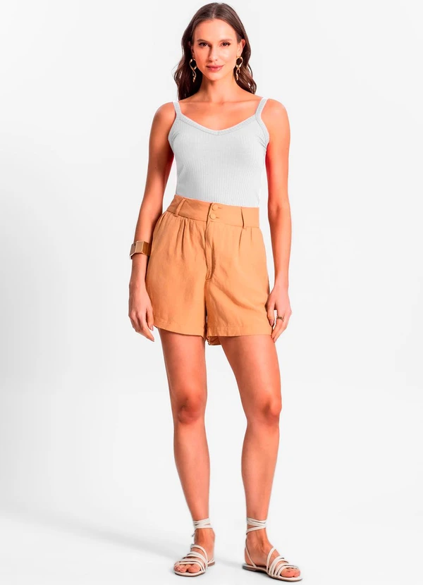 Rovitex - Blusa de Alça Feminina Branco 5