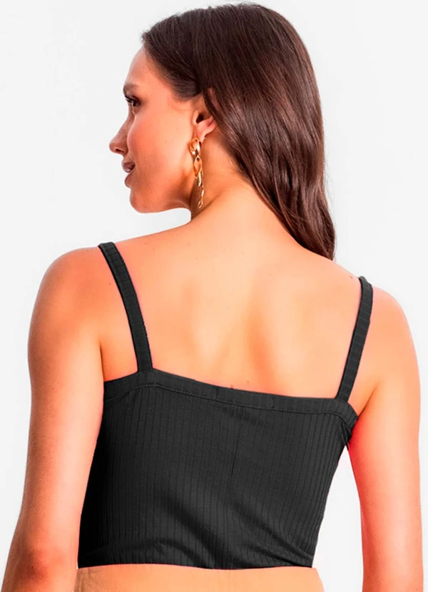 Rovitex - Blusa de Alça Feminina Preto 2