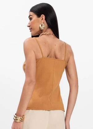 Infinita Cor - Blusa de Alça Marrom - INFINITA COR