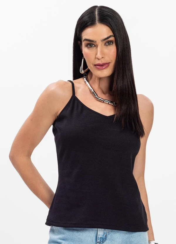 Infinita Cor - Blusa de Alça Preto