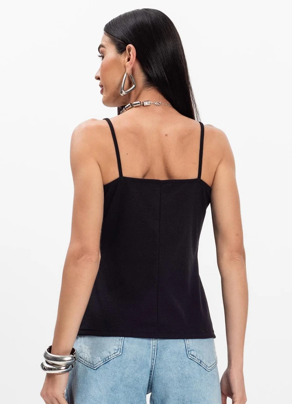 Infinita Cor - Blusa de Alça Preto 2