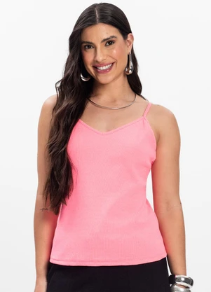 Infinita Cor - Blusa de Alça Rosa - INFINITA COR