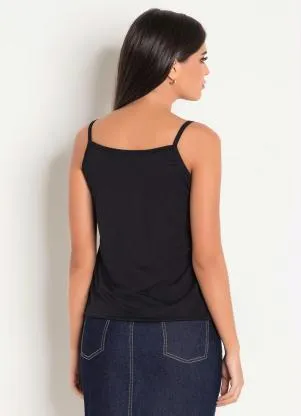 Rosalie - Blusa de Alças Preta - ROSALIE