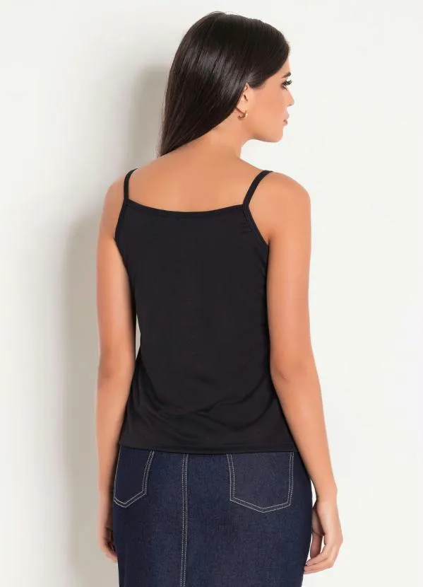 Rosalie - Blusa de Alças Preta 2