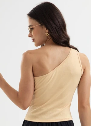 Cativa - Blusa em Canelado Tricô Bege - CATIVA