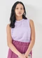 Sofie - Blusa em Jacquard Roxo - variação: Roxo