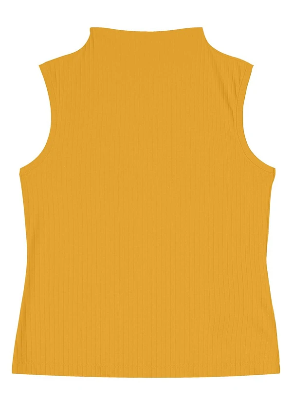 Rovitex - Blusa em Ribana Canelada Amarelo 3