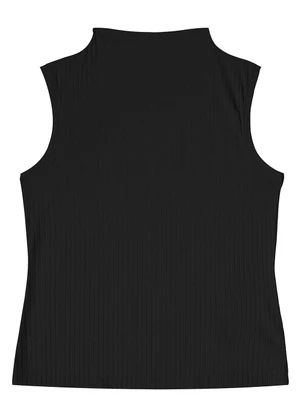 Rovitex - Blusa em Ribana Canelada Preto - ROVITEX