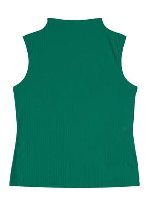 Rovitex - Blusa em Ribana Canelada Verde - ROVITEX