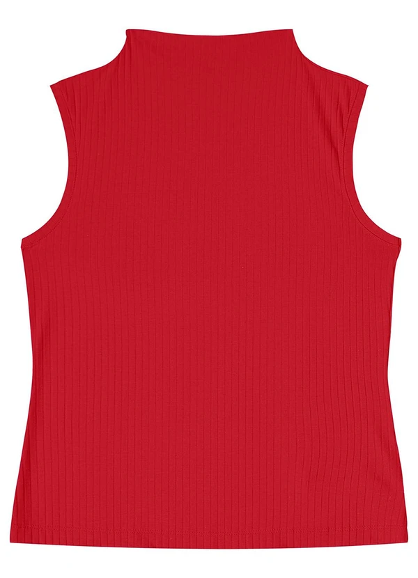 Rovitex - Blusa em Ribana Canelada Vermelho 1