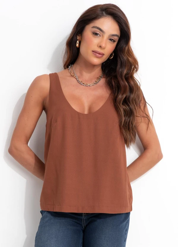 Colcci - Blusa em Viscose Marrom