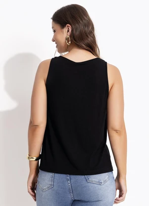 Multimarcas - Blusa em Viscose Preto - MULTIMARCAS