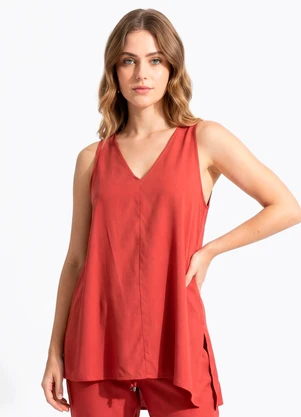 Colcci - Blusa em Viscose Vermelho - COLCCI