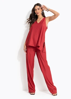 Colcci - Blusa em Viscose Vermelho - COLCCI
