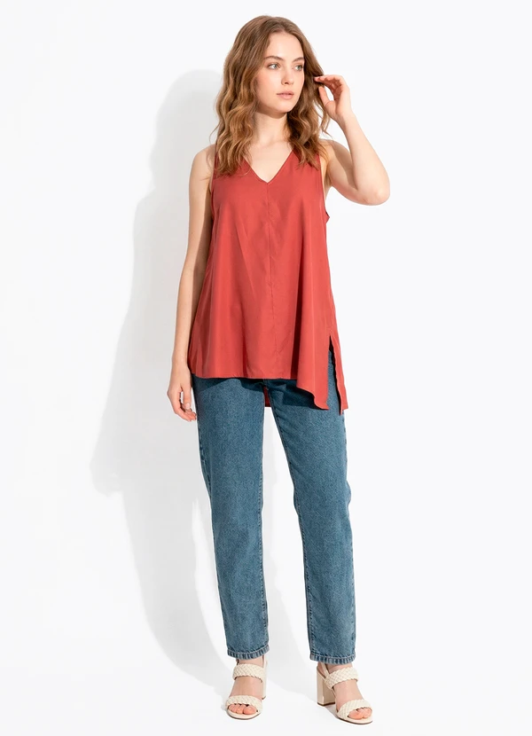 Colcci - Blusa em Viscose Vermelho 3