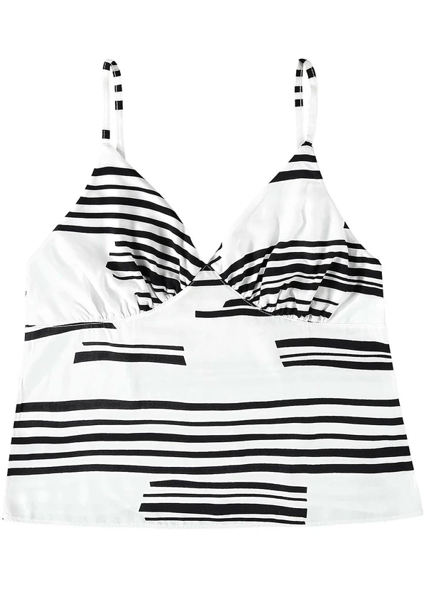 Enfim - Blusa Evasê Geométrica Branca 3