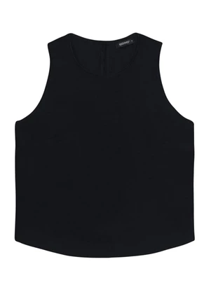 Essendi - Blusa Feminina Alfaiataria Sarjada Preto - ESSENDI