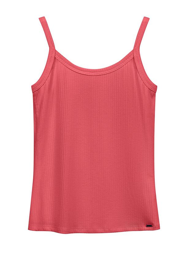 Marialícia - Blusa Feminina Básica Alça Fina Rosa