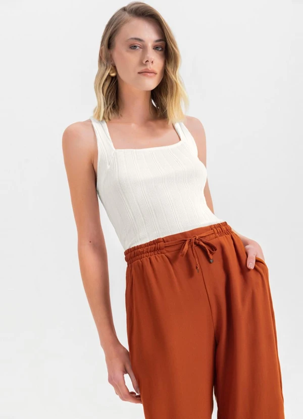 Essendi - Blusa Feminina Canelada Bege 3