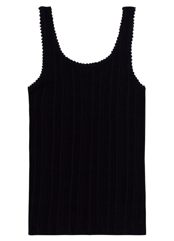 Essendi - Blusa Feminina Canelada Preto 6