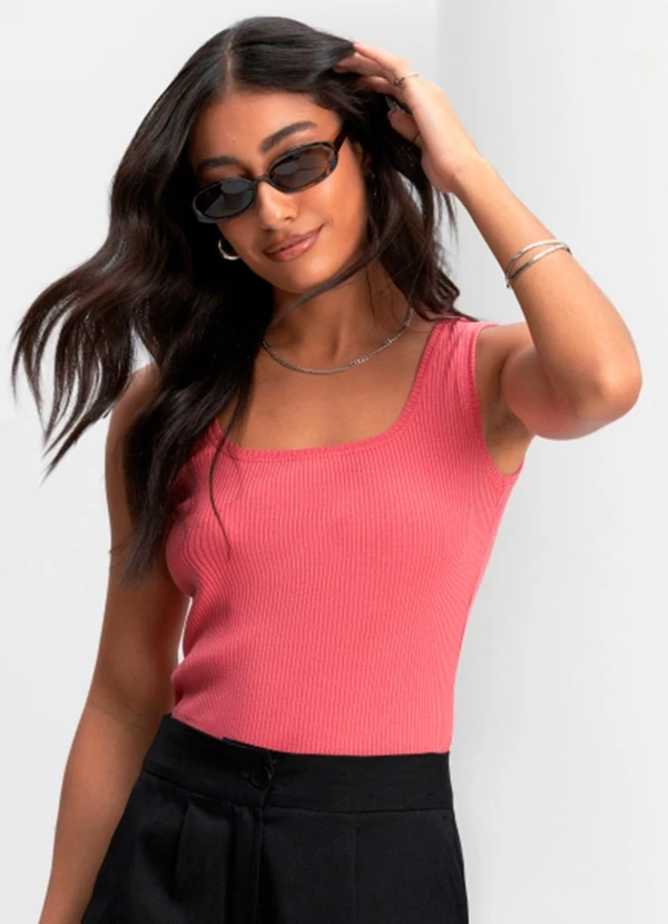 Essendi - Blusa Feminina Canelada Rosa