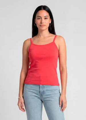 Infinita Cor - Blusa Feminina com Alça Fina Rosa - INFINITA COR