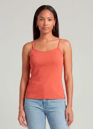 Infinita Cor - Blusa Feminina com Alça Fina Vermelho - INFINITA COR