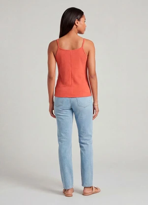 Infinita Cor - Blusa Feminina com Alça Fina Vermelho - INFINITA COR