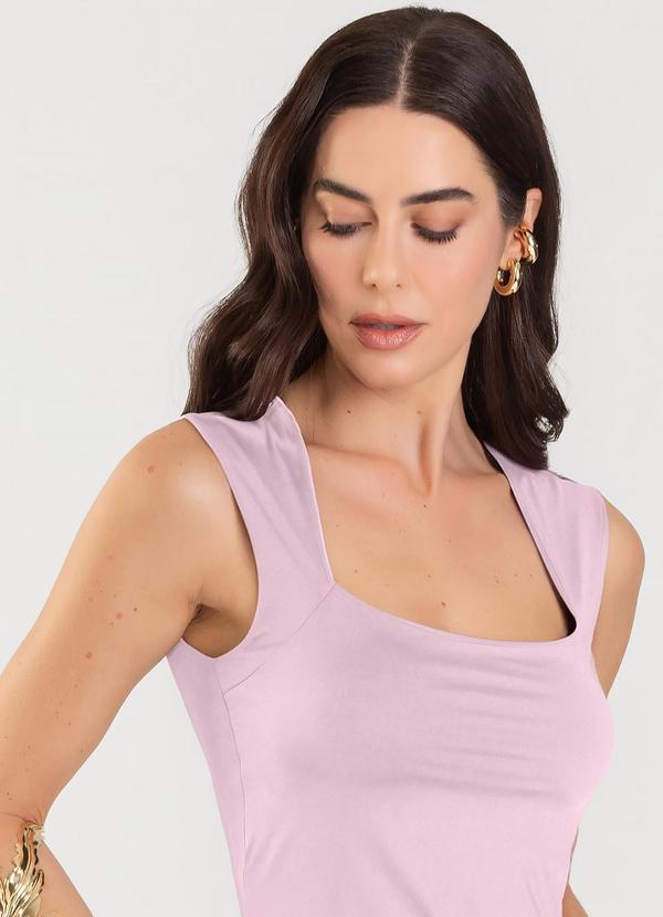 Dianna - Blusa Feminina com Decote Quadrado Rosa 3