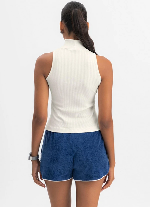 Essendi - Blusa Feminina com Gola Alta Natural 4