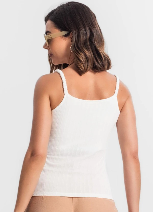 Infinita Cor - Blusa Feminina de Alça Bege 2