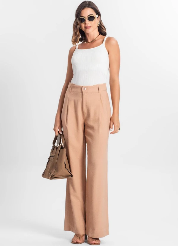 Infinita Cor - Blusa Feminina de Alça Bege 3