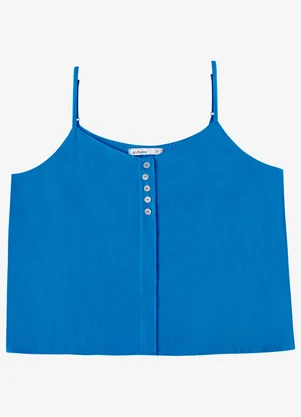 Endless - Blusa Feminina de Alça Decote em V Azul - ENDLESS