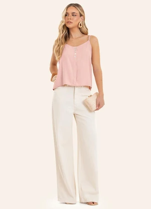 Endless - Blusa Feminina de Alça Decote em V Rosa - ENDLESS